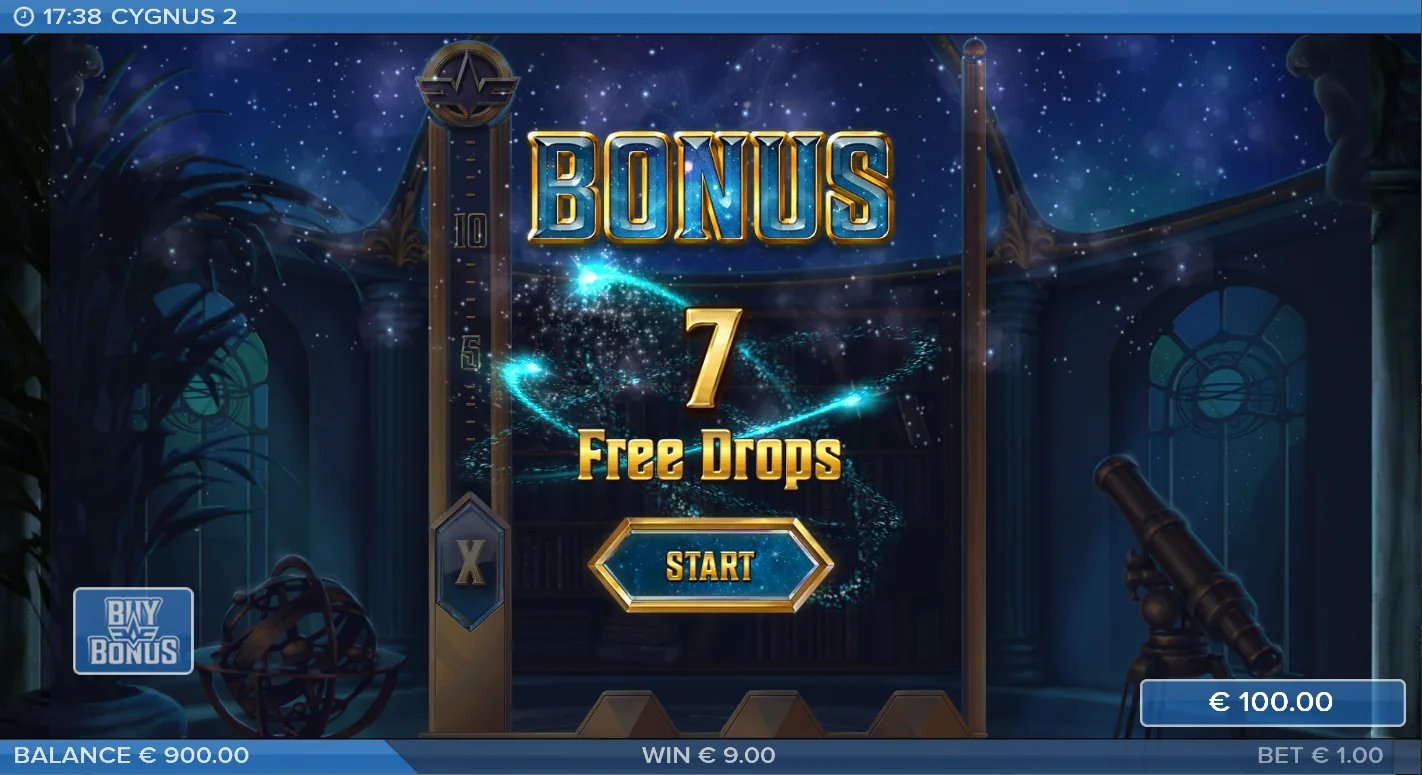 De bonusmodus van Cygnus 2